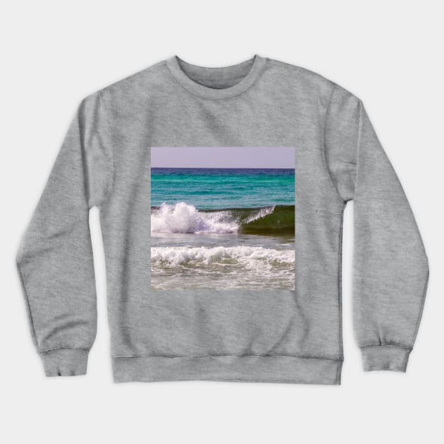 Miramar Beach, Florida Atlantic Ocean Blue Waves Crewneck Sweatshirt by SafariByMarisa